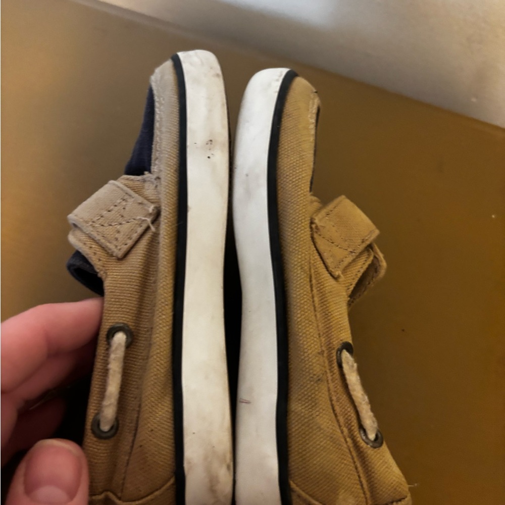 Ralph Lauren Kids Tan and Navy Shoes 7 1/2 - Picture 4 of 7